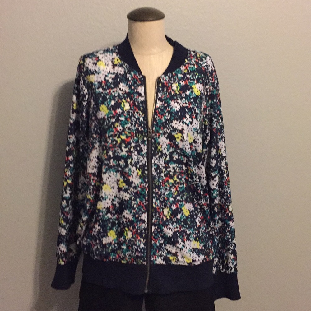 Floral bomber jacket